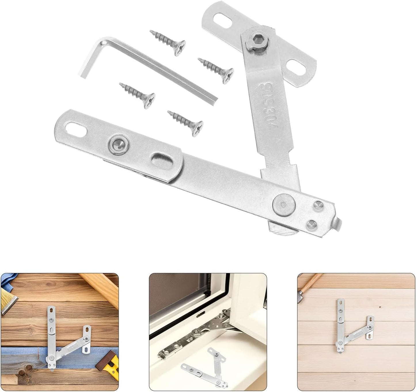  Ciieeo Limiter D'ouverture De Fenêtre Et Sécurité Renforcée Garçon Et Filles En Acier Inoxydable Argenté Installation Facile Lot De 4 Sets De Sets Accessoires Pour Maison