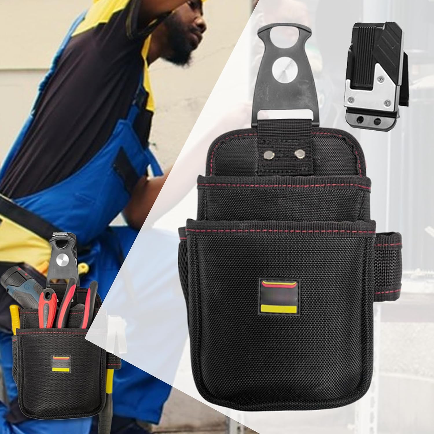  Pochette à Outils Électriques | Sac De Waist De Maintenance - Sac Ceinture Imperméable Multi-Outils Porte-Outils Pour Travaux Intérieur Extérieur Soudage Peinture Toiture Pêche Voyage