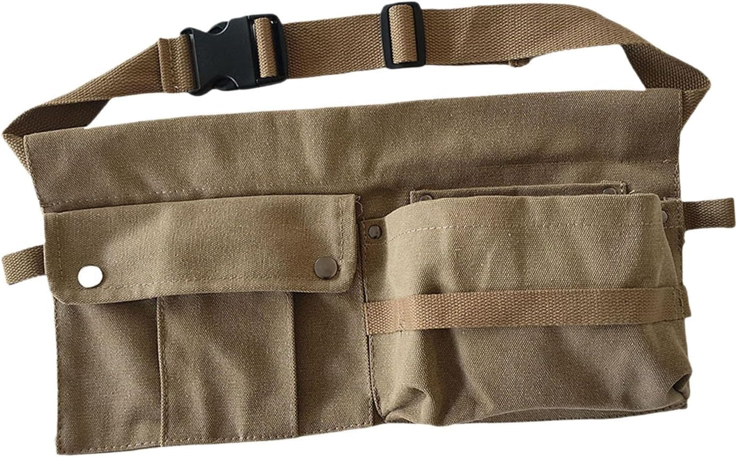  Generic Sac à Outils En Toile, Sac Multifonctionnel Pour Artisans Avec Plusieurs Compartiments Et Ceinture Ajustable, Idéal Pour Les électriciens Et Les Ouvri, Kaki