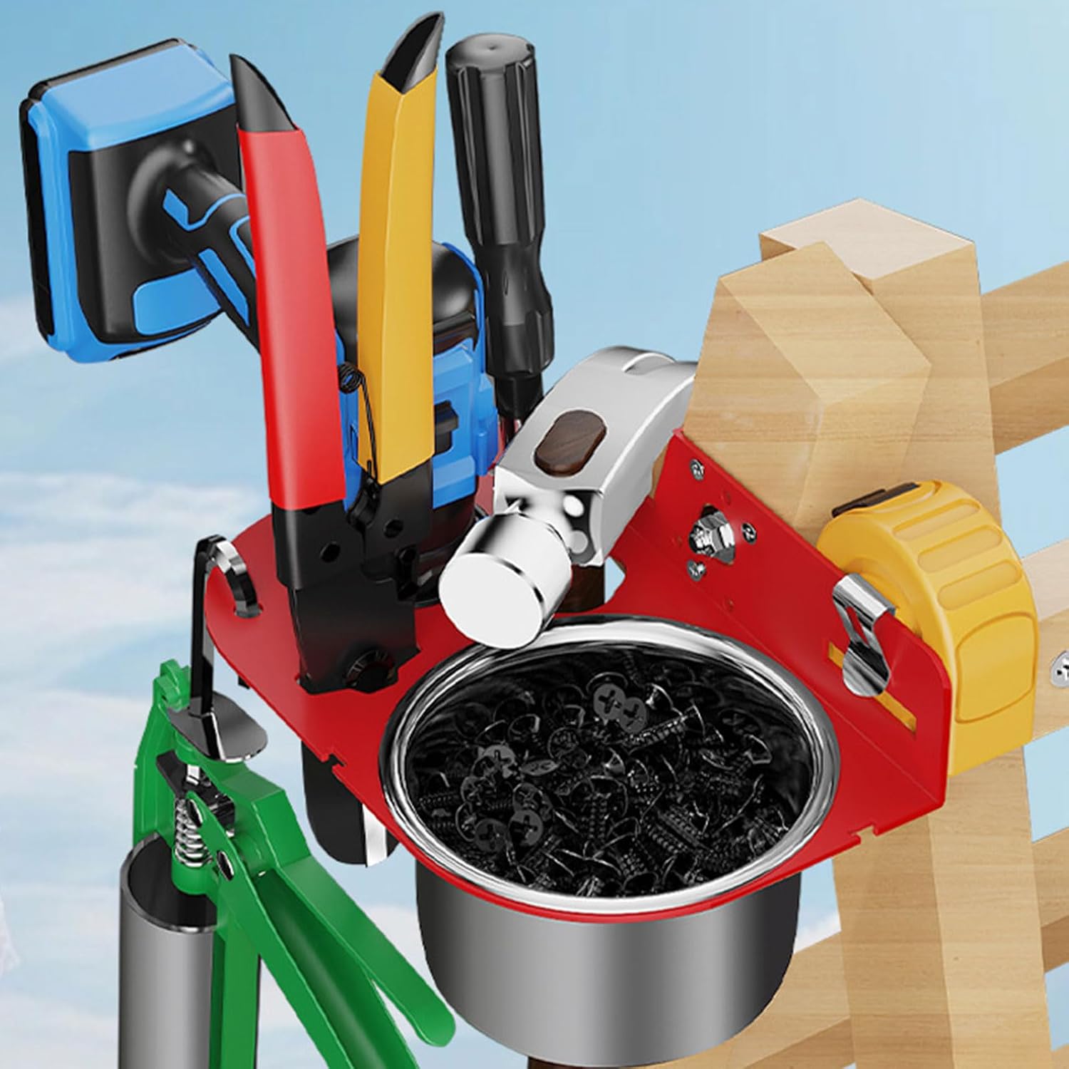  Les Porte-outils De Grande Capacité Empêchent Les Chutes D'équipement Tout En Travaillant Pour Un Travail Efficace Sur Les Hauteurs Sac De Rangement D'outils D'échelle