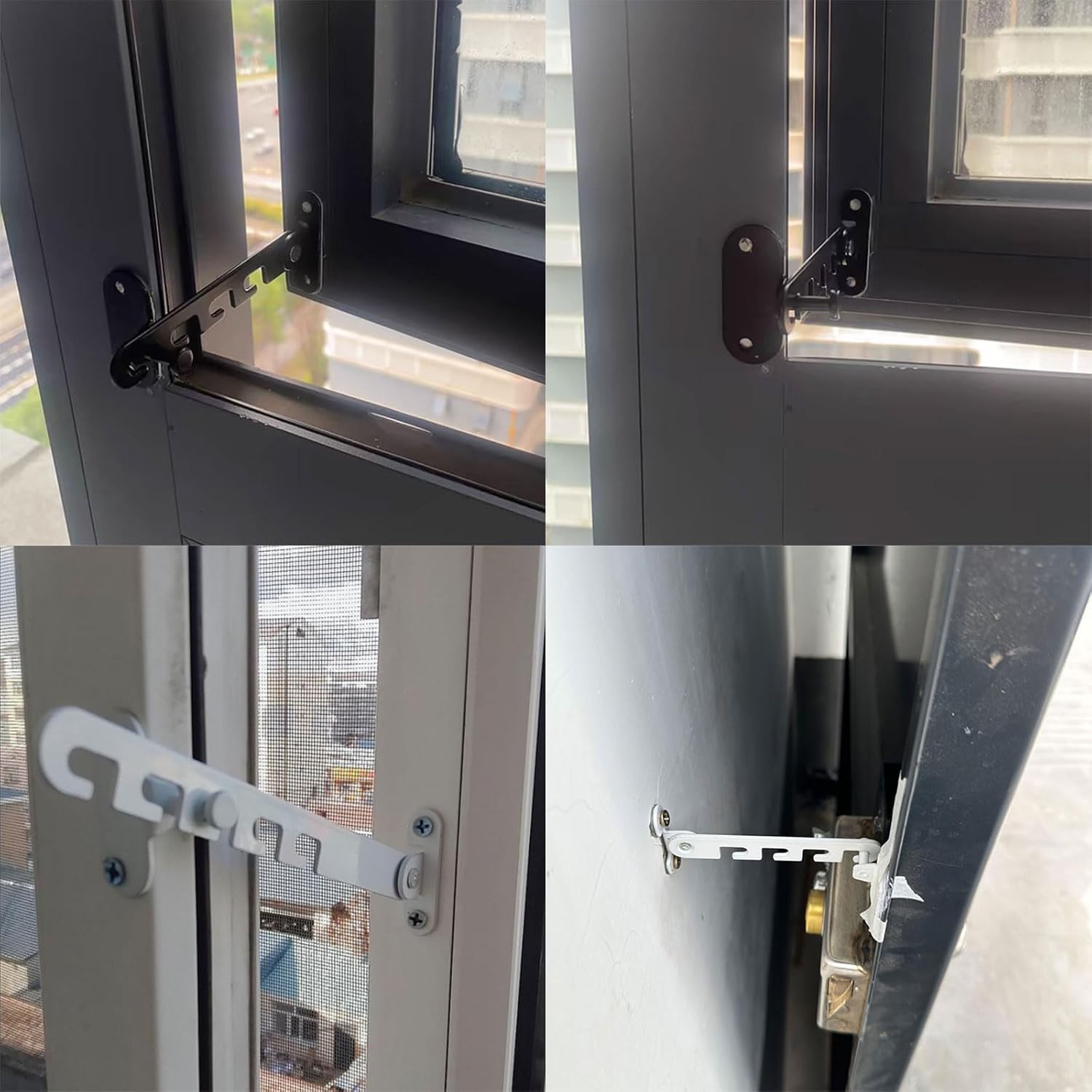  Serrure De Fenêtre En Acier Au Carbone, Limiteur Réglable, Butée De Contrôle D'inclinaison Pour Portes Battantes, Quincaillerie Serrure En Acier Au Carbone