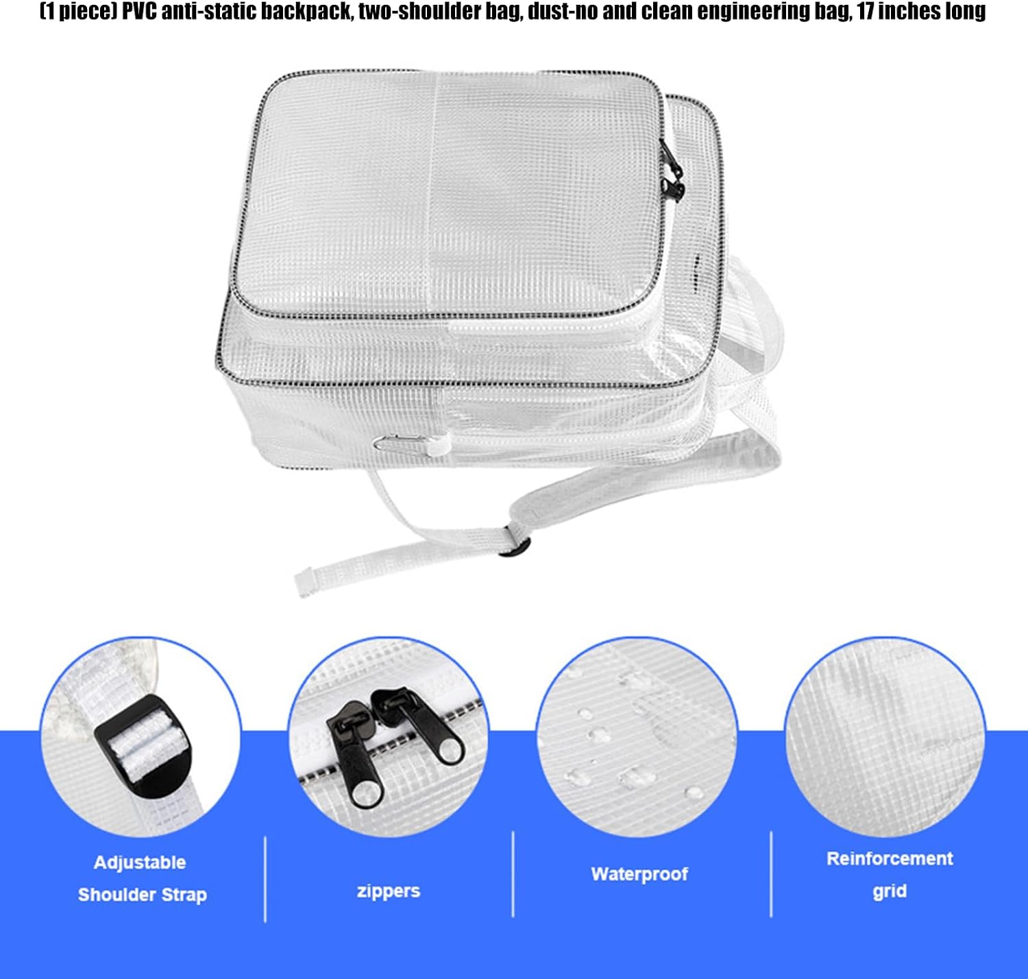  Sac à Dos Anti-électrostatique En PVC Pour Applications De Salle Blanche Sac à Outils Pour Salle Blanche C Sac à Outils Pour Ingénieurs De Travail Sac Transparent