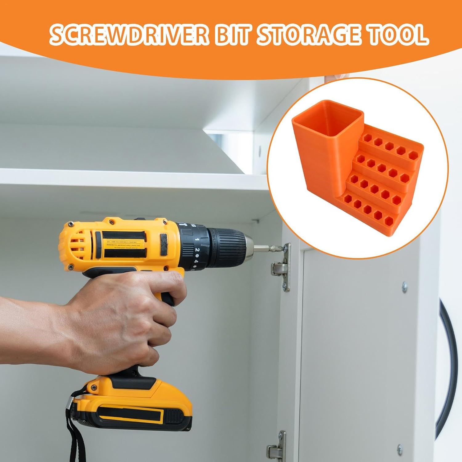 GENERIC Porte-embouts De Vis – Support De Rangement Pour Tête De Tournevis, Organisateur De Têtes De Tournevis Pour Garage, Sous-sol, Atelier De Réparation, Support De Rangement Pour Embouts De Vis