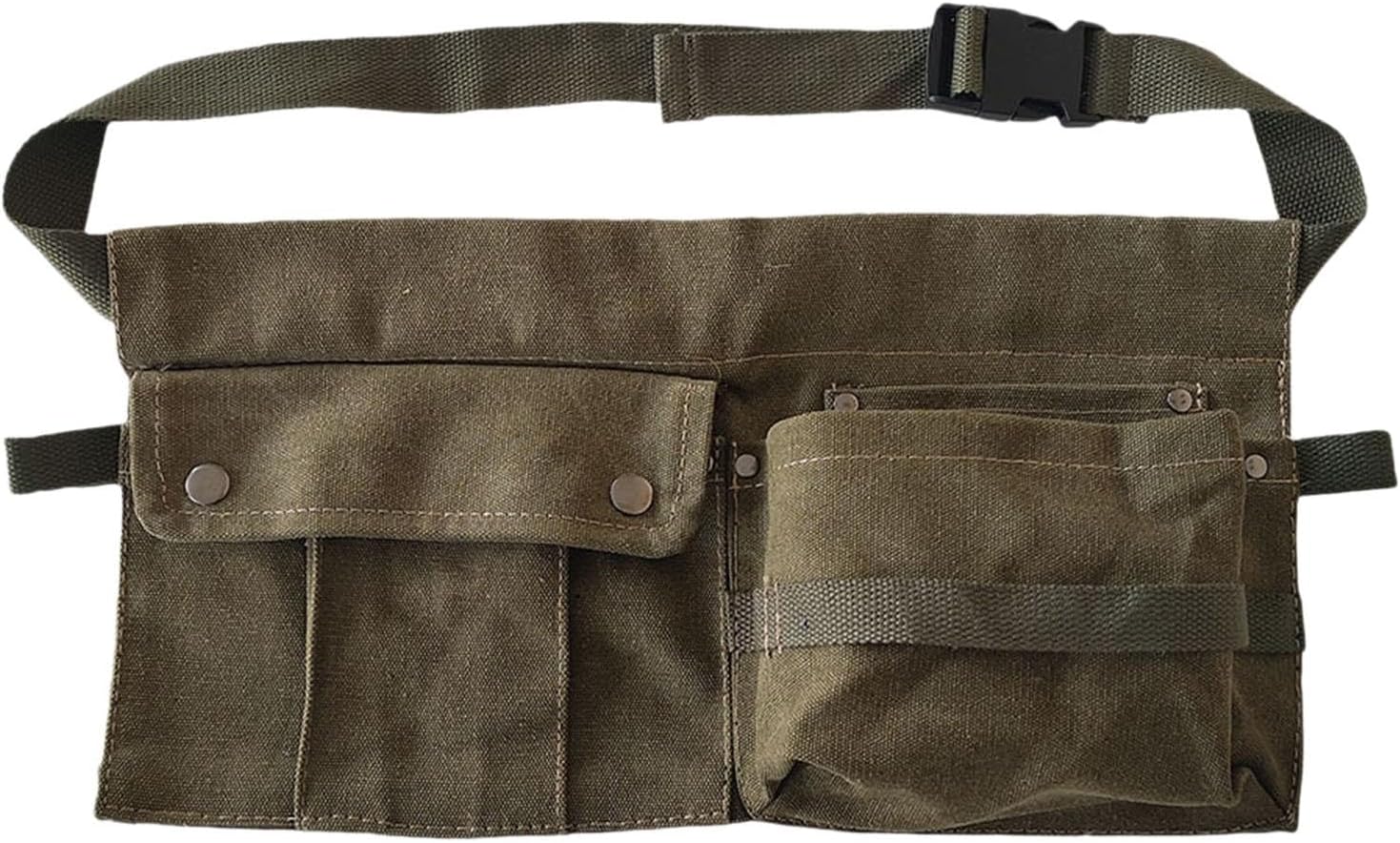  Generic Sac à Outils En Toile, Sac Multifonctionnel Pour Artisans Avec Plusieurs Compartiments Et Ceinture Ajustable, Idéal Pour Les électriciens Et Les Ouvri, Kaki