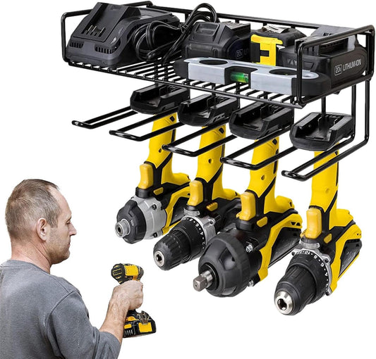  Organisateur D'outils électriques - Rangement D'étagères à Outils En Métal | Grande étagère à Outils Portable Et Robuste Pour Perceuse-visseuse Sans Fil