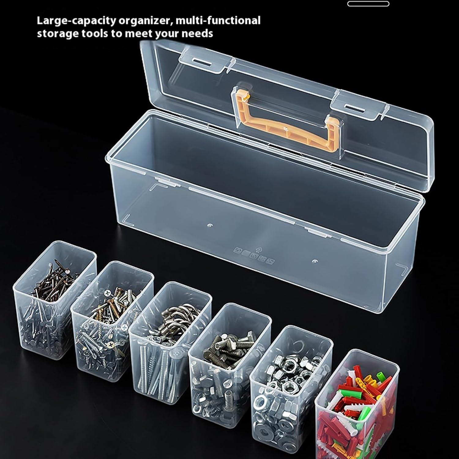  Boîte à Outils Haute Performance Avec Séparateurs Amovibles, Vis Portantes Transparentes, étui De Rangement Pour Atelier, Garage, Maison, étui à Outils Portable En Plastique