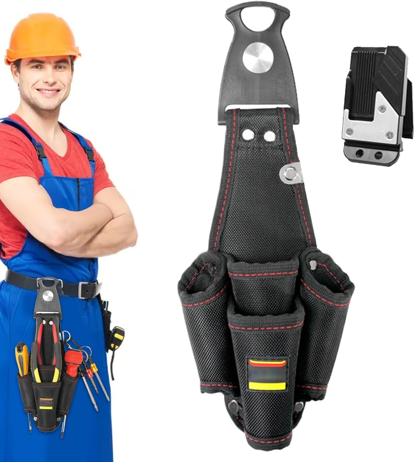  Sac à Outils D'Électricien | Grand Organiseur De Rangement Multifonction - Porte-outils De Ceinture | Pour Bricoleur, Entrepreneur, Mécanicien, Plombier, Menuisier,