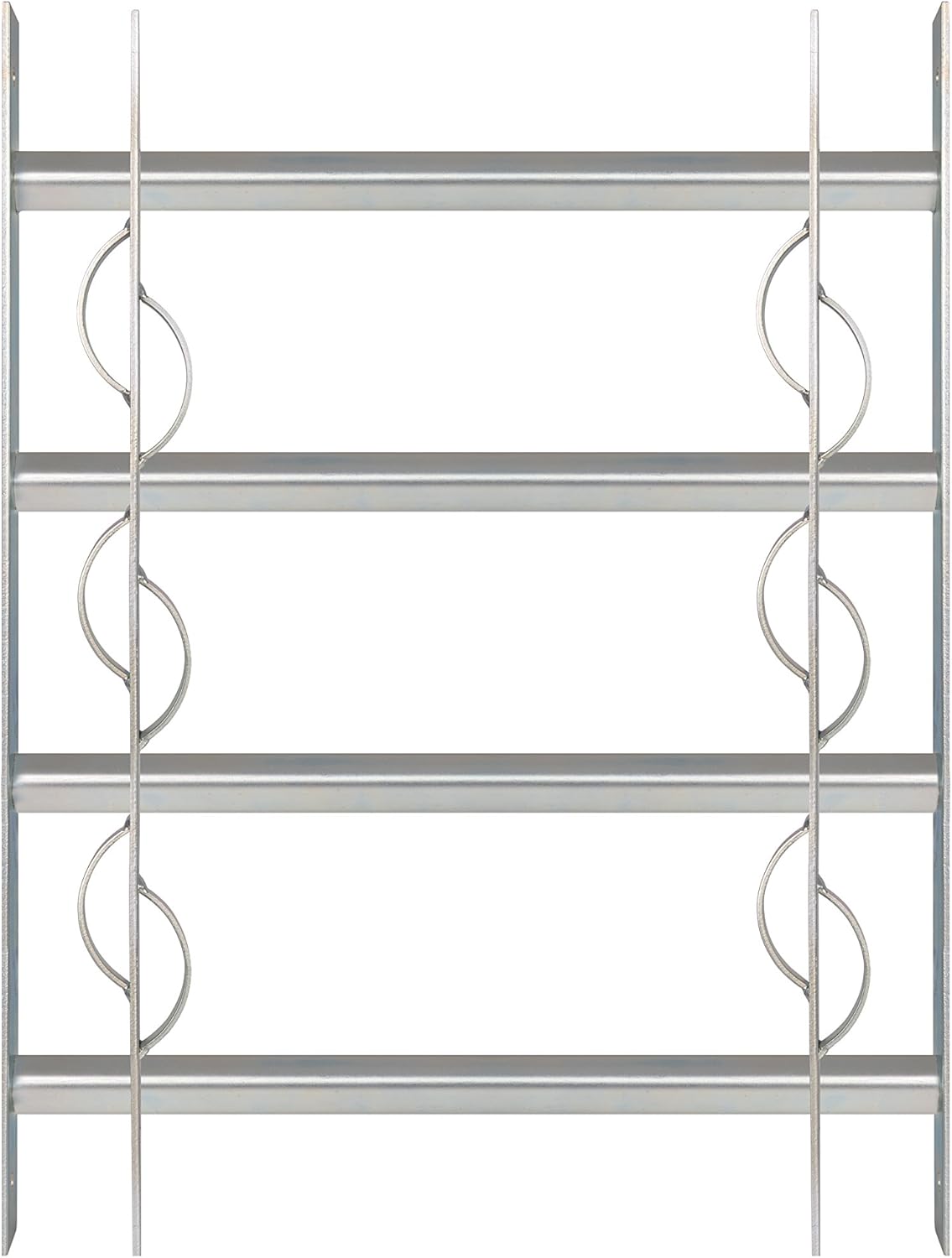  Alberts 563646 Secorino Style Window Grille | Sliding For External Windows | Burglar Protection Grille | Galvanised In Blue | 600 X 500-650 Mm