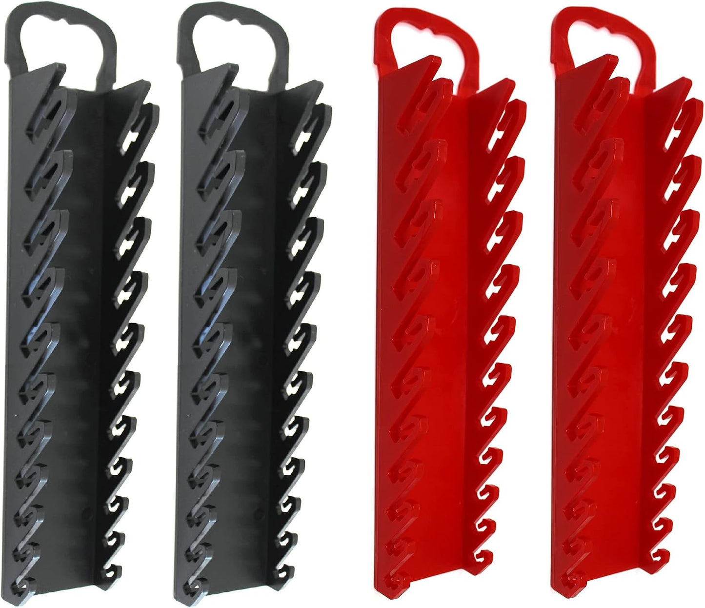  JSP Manufacturing Kit De Rangement Pour Clés à 11 Outils Pour Clés à Molette Ou à Ligne (kit De 4 Pièces, Noir Et Rouge)