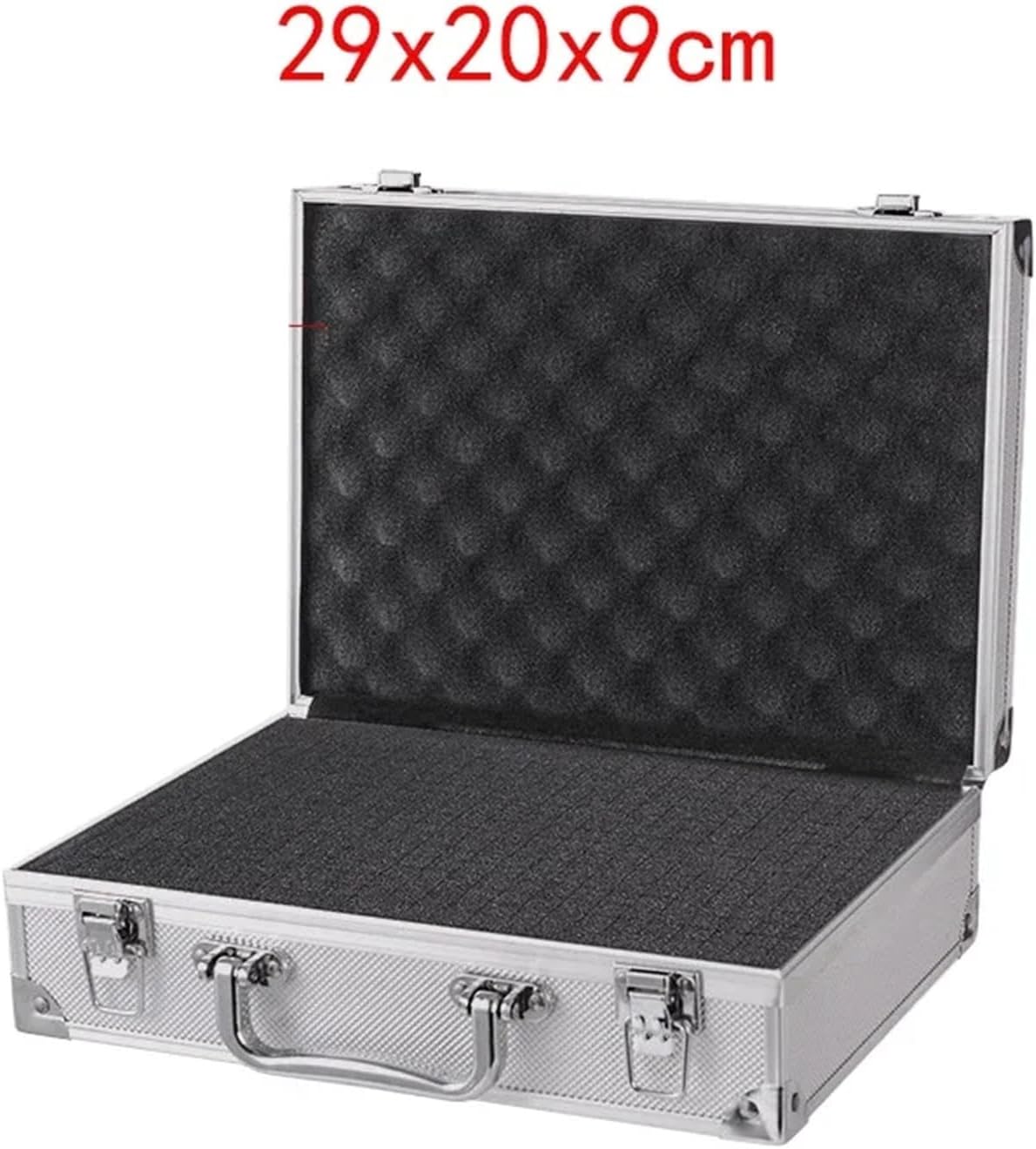  Valise Aluminium Boîte à Outils Portable En Aluminium, équipement De Sécurité, Boîte, Rangement For Instruments, Valise Résistante Aux Chocs Avec éponge(36x20x8cm)