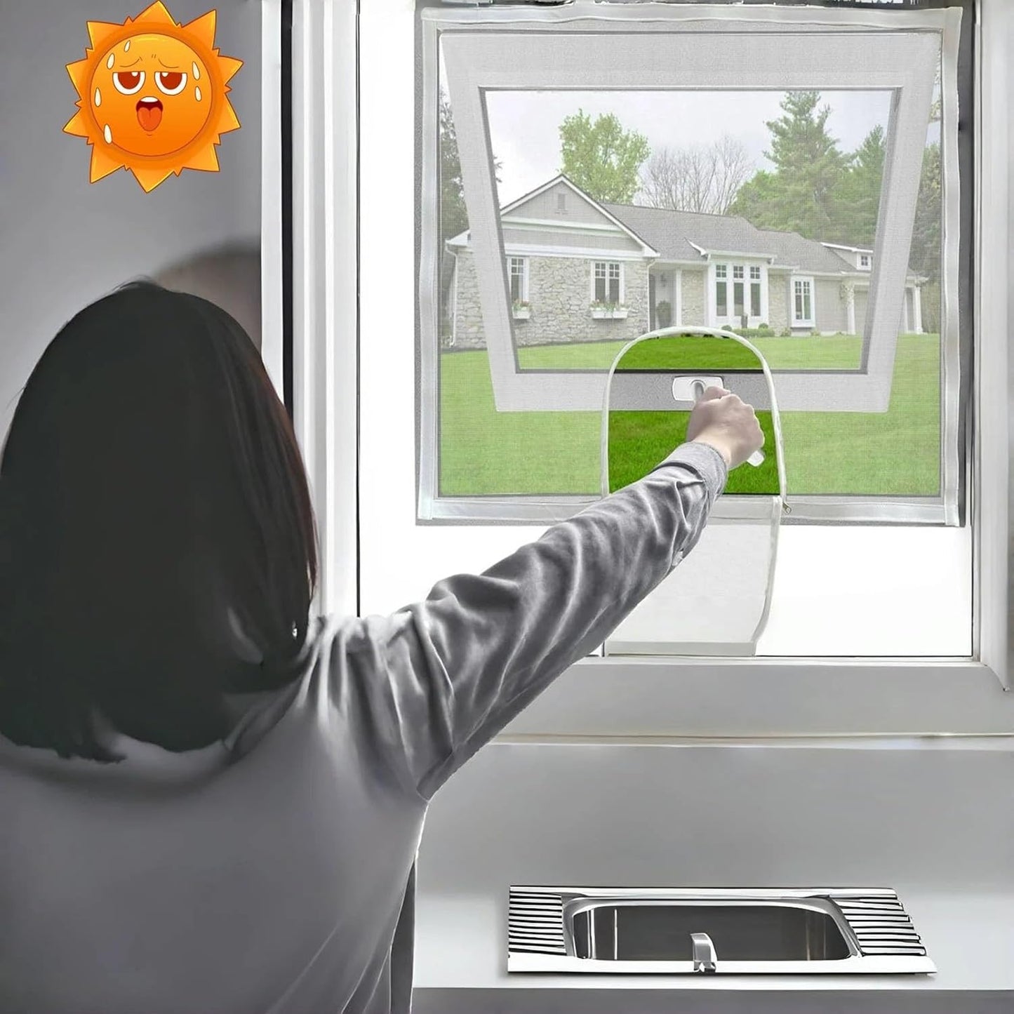  Mailles En Fibre De Verre Personnalisables Pour Une Installation Facile - Respirant Avec Fermetures éclair - Moustiquaire De Fenêtre En Fibre De Verre - Filet De Ventilation - Outil