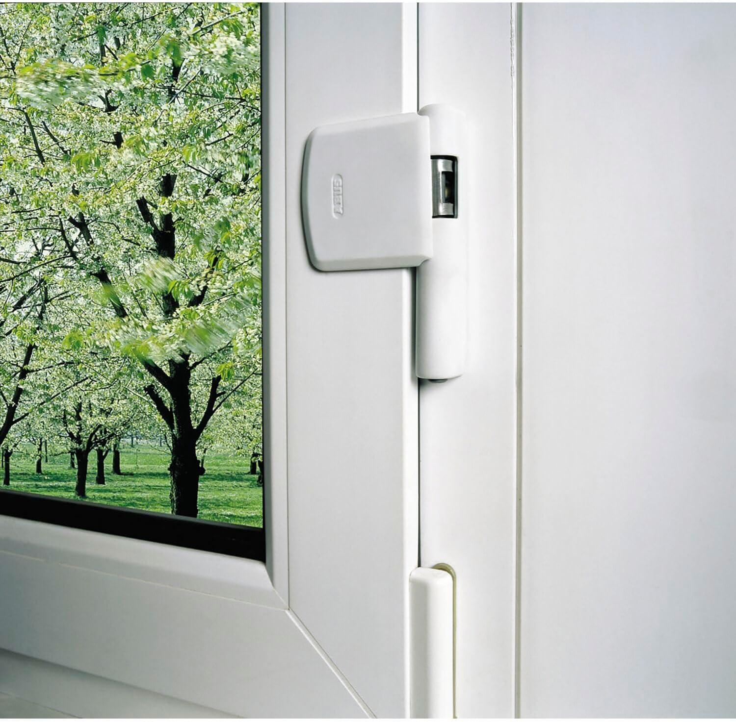 ABUS FAS101 Window Hinge Latch - Extra Lock For Hinges - Security Level 10 - 24490 - Brown