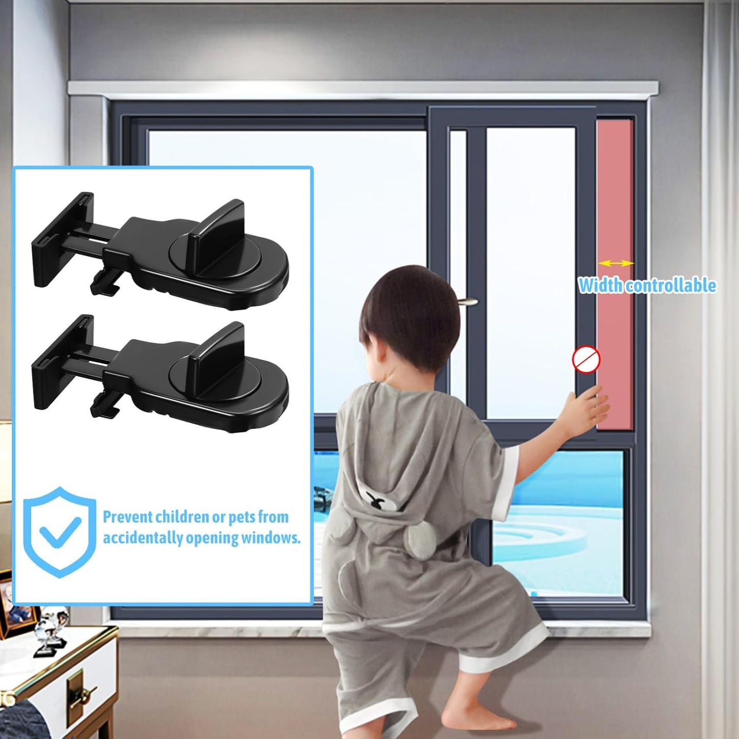  Jojofuny Sliding Window Stops D Style Window Locks Security Window Bars For Increased Security