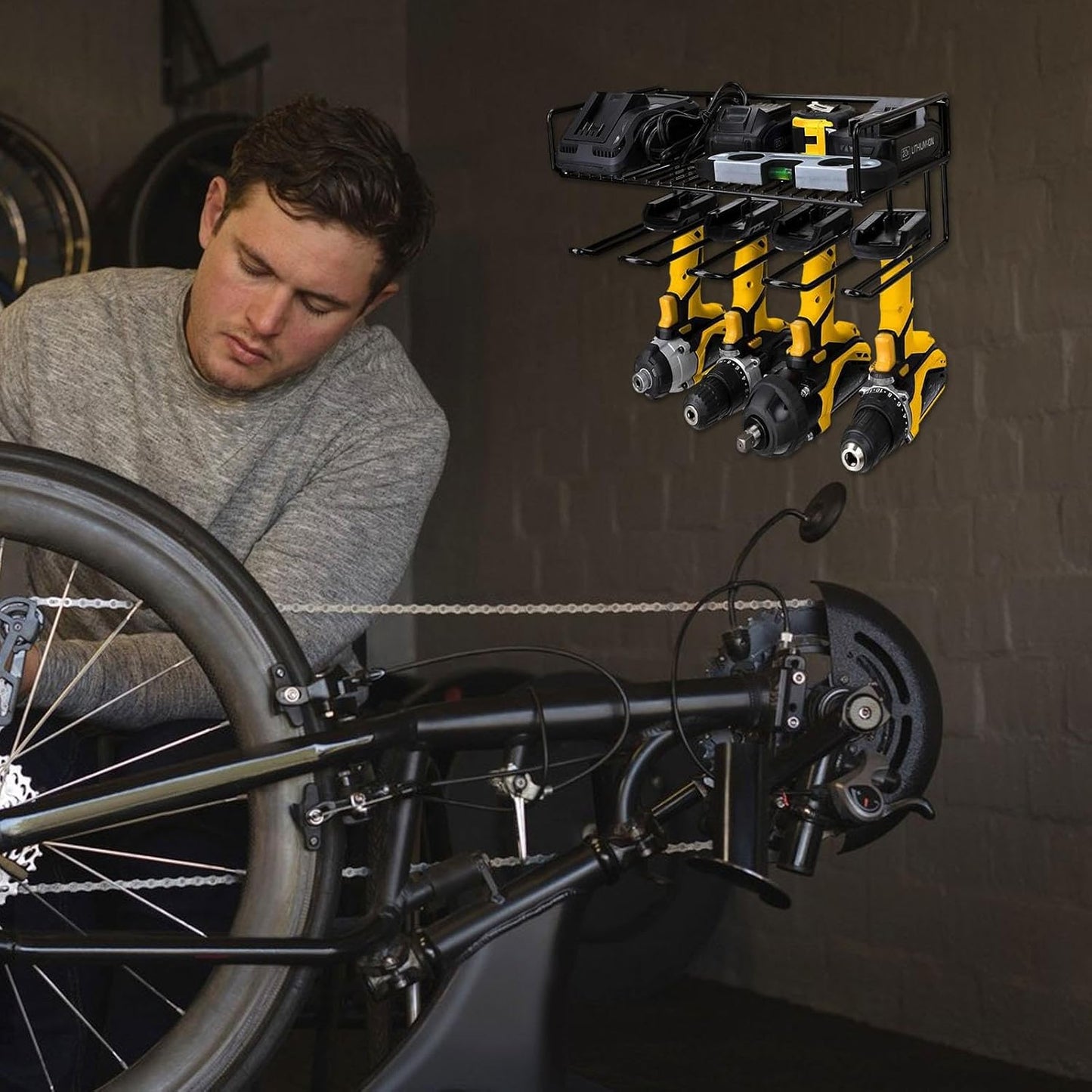  Organisateur D'outils électriques - Rangement D'étagères à Outils En Métal | Grande étagère à Outils Portable Et Robuste Pour Perceuse-visseuse Sans Fil