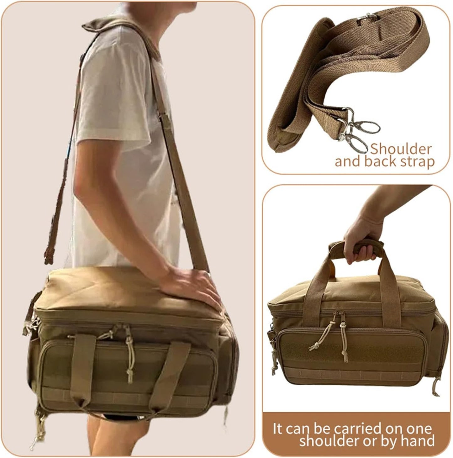 GENERIC Sac à Outils, Porte-matériel, Organisateur D'entretien, Poignée épaisse, Accès Zippé, Base Renforcée, Compartiment Intérieur, Mécanicien Extérieur, 19 X 21 X 38 Cm