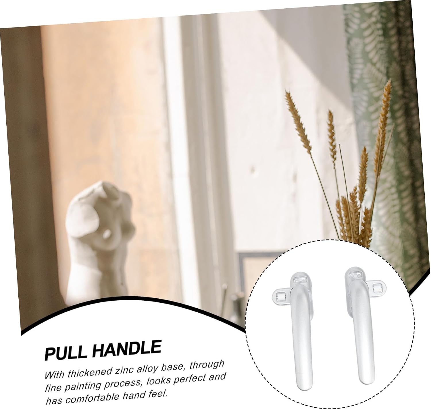 Jojofuny 2pièces Poignées De Fenêtre Alliage Aluminium Lot De Accessoires De Fenêtre Convient Pour Maison Bureau Et Hôtel
