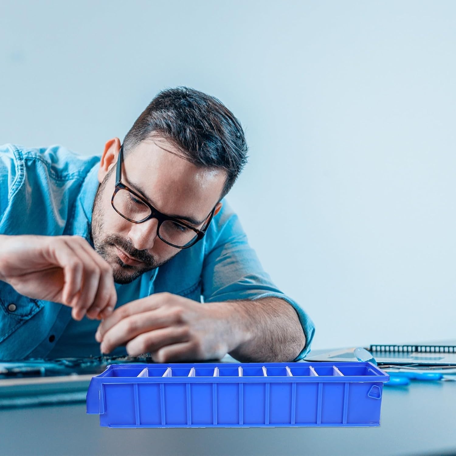  Ciieeo Boîte De Rangement Pour Vis En Polyéthylène Légère Compartiments Modulables, Pour Atelier Et Organisation Des Outils