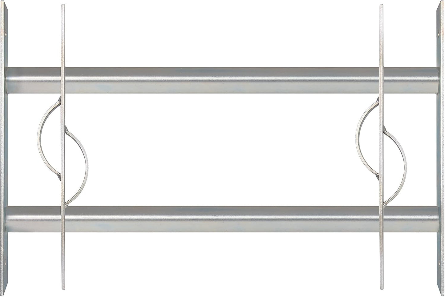  Alberts 563646 Secorino Style Window Grille | Sliding For External Windows | Burglar Protection Grille | Galvanised In Blue | 600 X 500-650 Mm