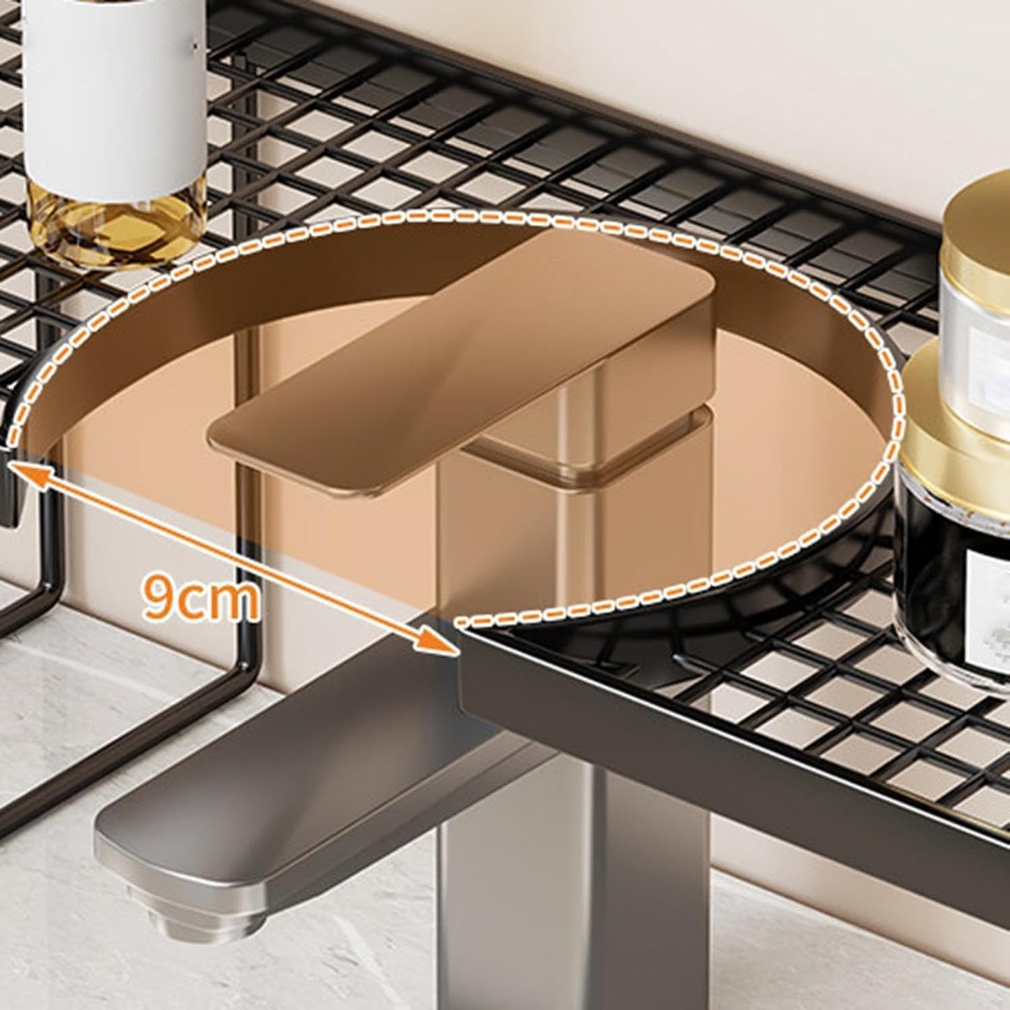 GENERIC Rangement Pour Robinet D'évier | Étagère De Vidange Sans Perçage, étagère Au-dessus De L'évier | Pour Maison, Appartement, Dortoir, Hôtel, Restaurant, Salle De Bain, Salle De Bain, Lavabo