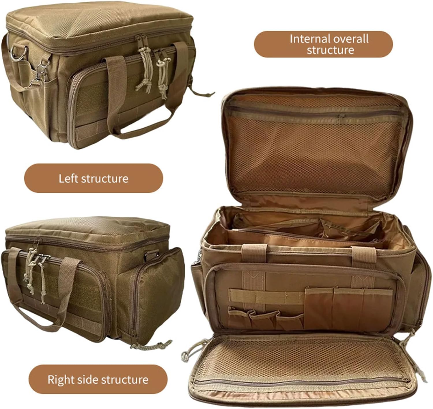 GENERIC Sac à Outils, Porte-matériel, Organisateur D'entretien, Poignée épaisse, Accès Zippé, Base Renforcée, Compartiment Intérieur, Mécanicien Extérieur, 19 X 21 X 38 Cm