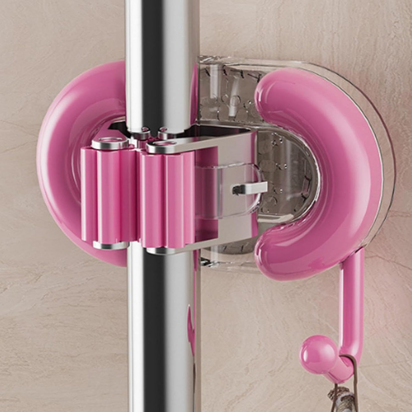 GENERIC Support De Balai à Ventouse, Support De Balai Mural, Support Utilitaire Sans , Fabriqué En ABS, Idéal Pour La Salle De Bain, La Cuisine Et L'organisation Du Garage, Taille 10 X 6 X 6,5 Cm