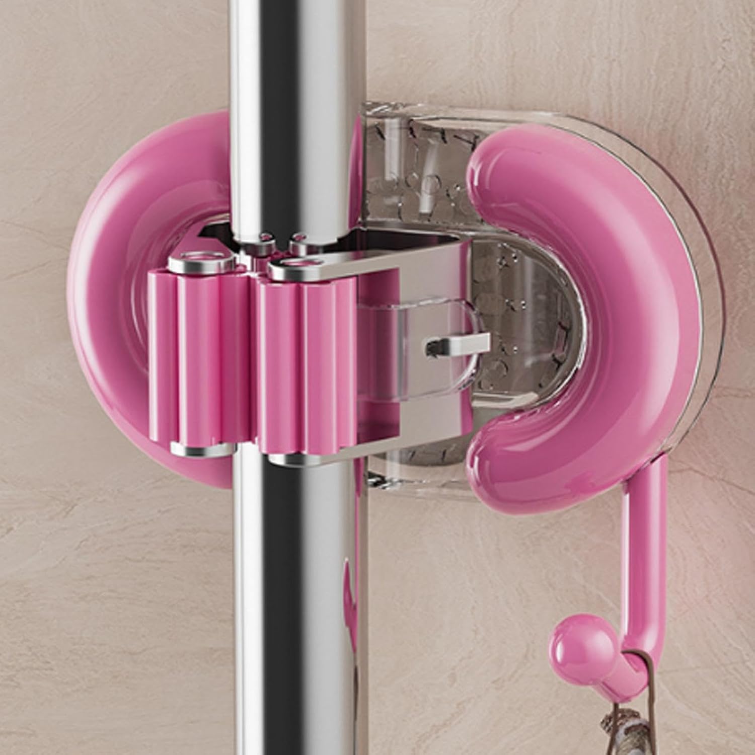 GENERIC Support De Balai à Ventouse, Support De Balai Mural, Support Utilitaire Sans , Fabriqué En ABS, Idéal Pour La Salle De Bain, La Cuisine Et L'organisation Du Garage, Taille 10 X 6 X 6,5 Cm
