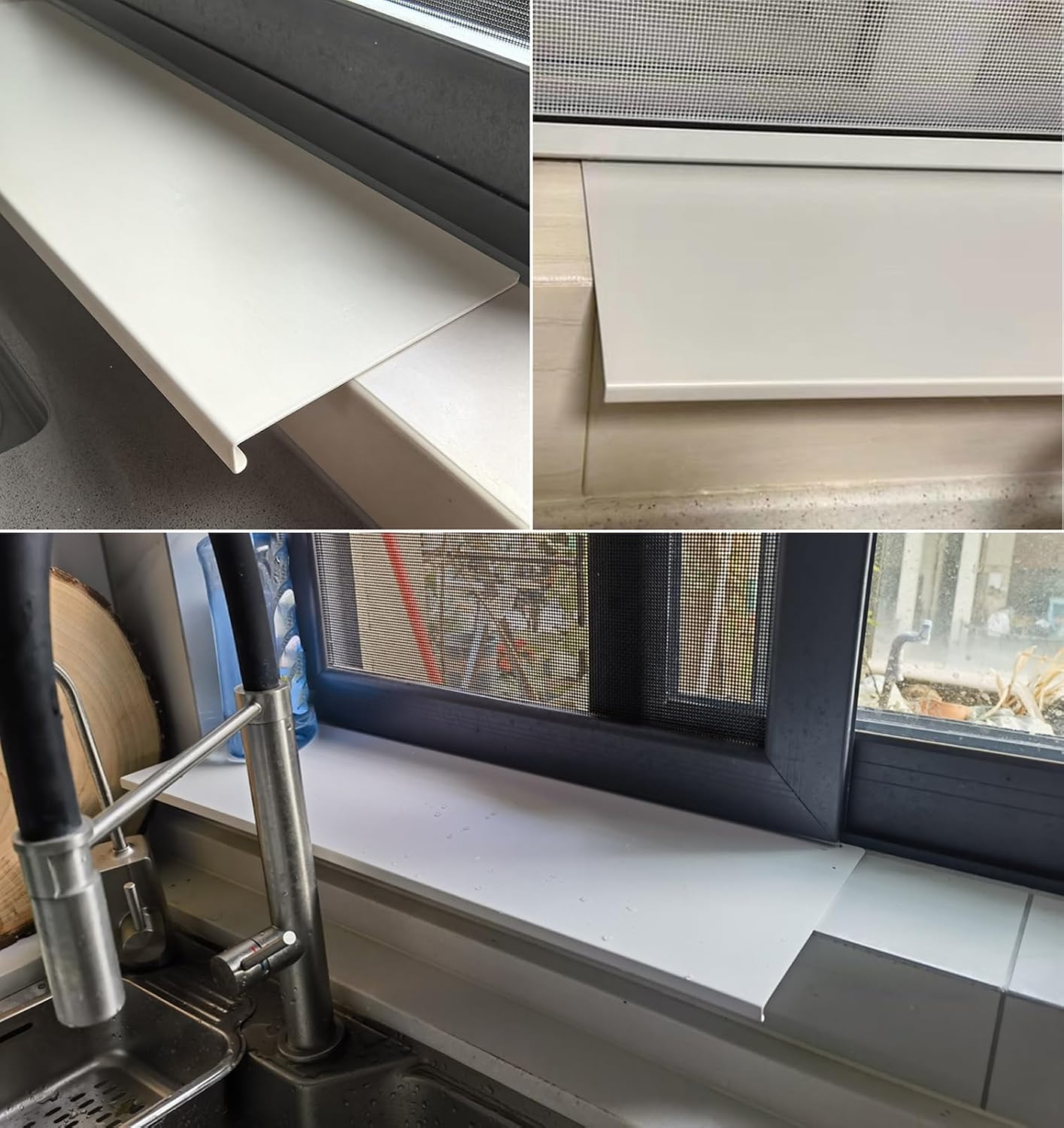  Window Sill Extender Removable Magnetic Window Sill For Pets - Heavy Duty Carbon Steel Plant Shelf With Window Sill - Waterproof Desk Extension (40 X 20 Cm (15 3/4 X 7 7/8 Inches)