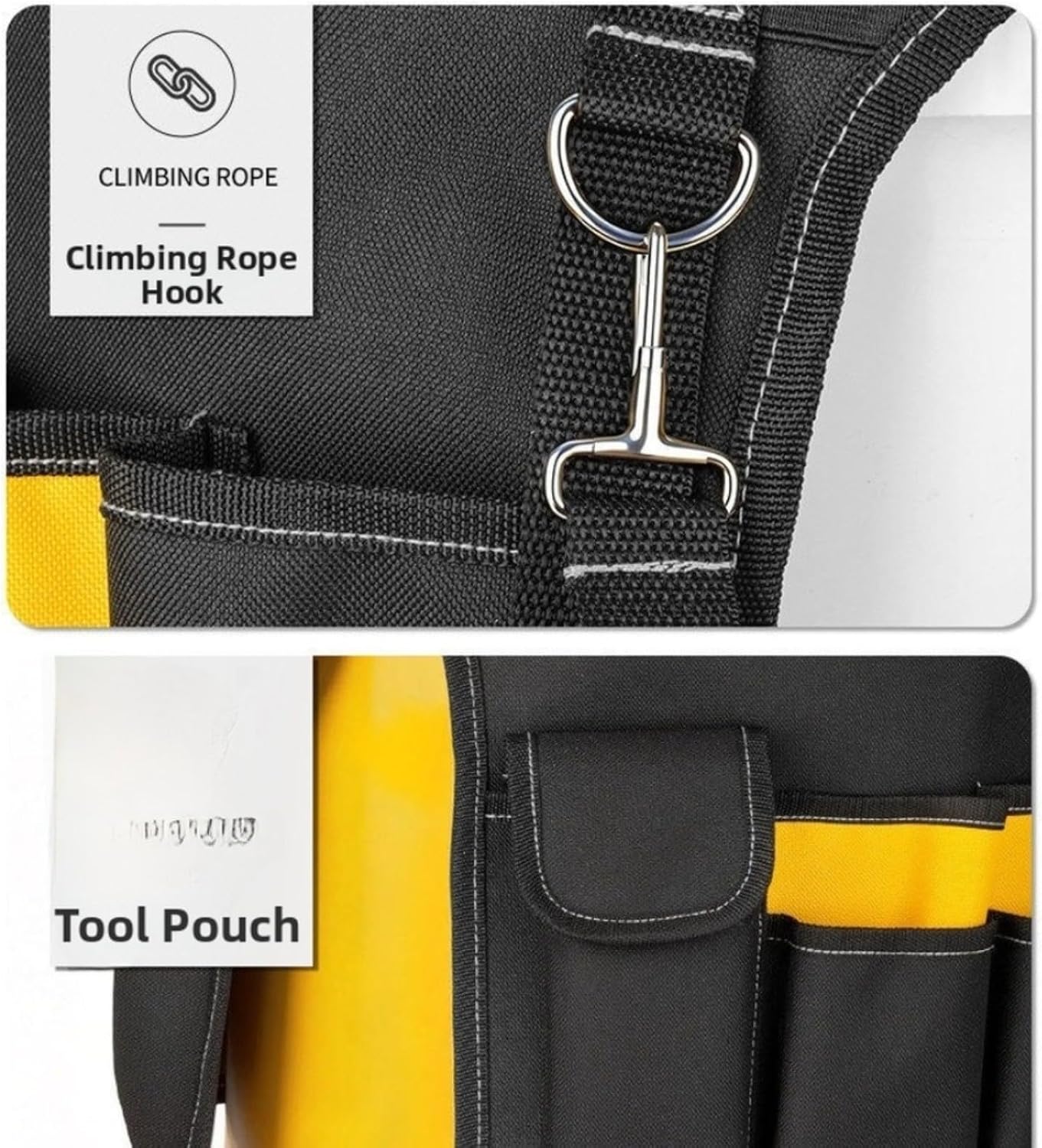  Entgoinggo Sac à Outils Portable Pour Réparation D'électricien, Organiseur Oxford 600D Très Résistant, Avec Plusieurs Poches, Bandoulière Réglable, Pour Nettoyage Extérieur (B)