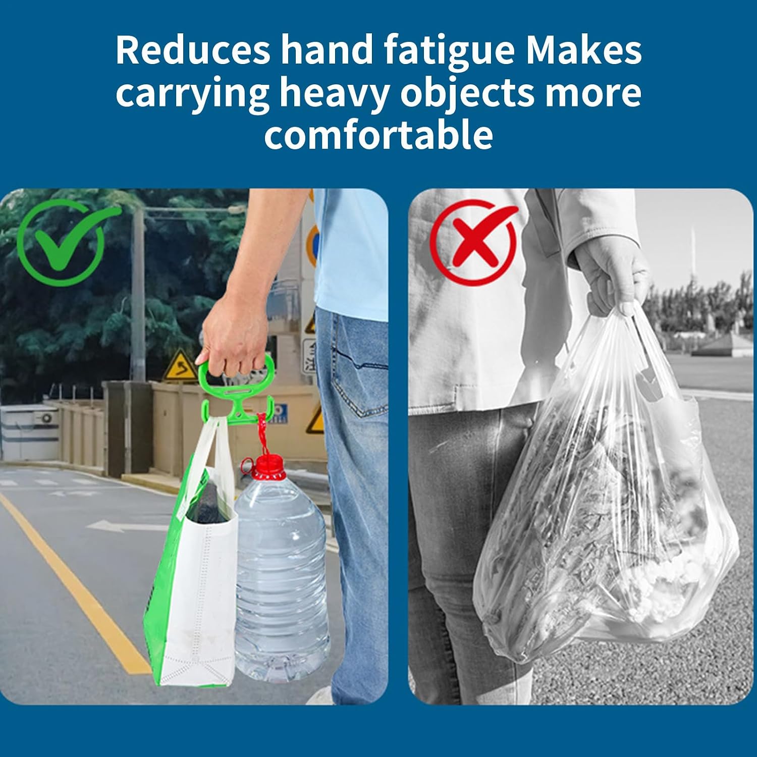  Porteur De Sacs De Courses | Porteur à Crochet Pour Sacs - Outil Multifonction De Transport Pour Bouteilles Bidons Peinture Et Stockage Maison