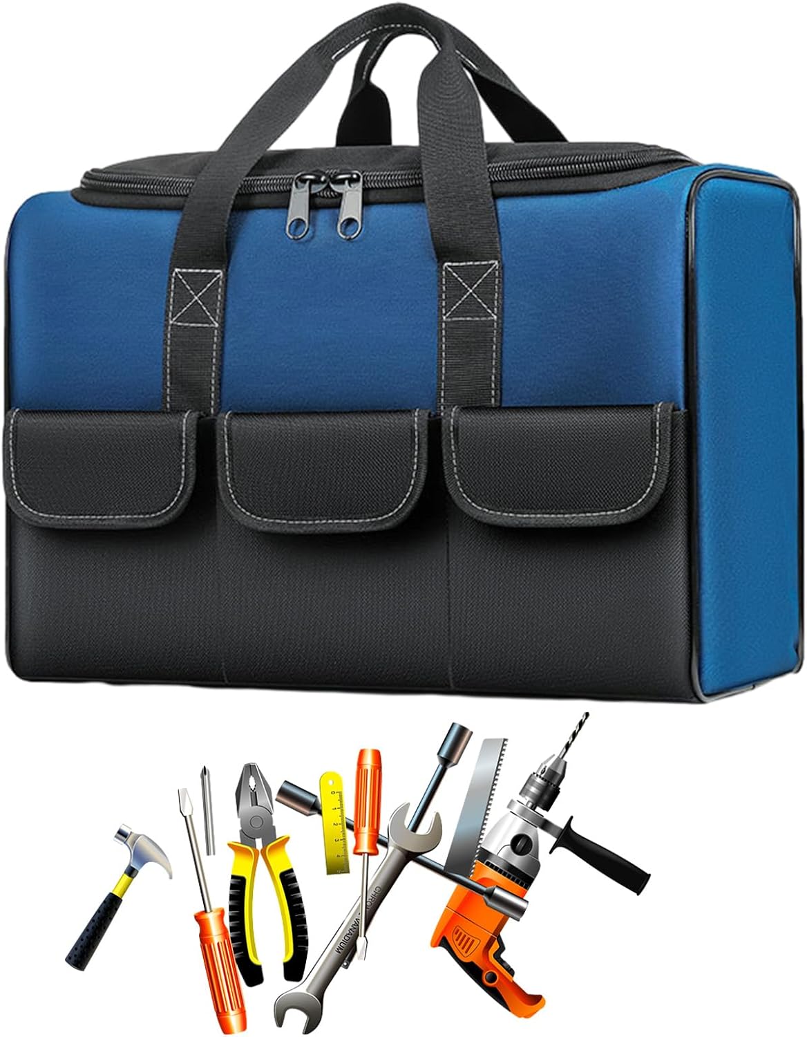  Sac à Outils De Construction Robuste | Grand Porte-outils D'électricien | Organisateur D'outils étanche | Fourre-tout à Outils, Sac Organisateur D'outils En Tissu Oxford, Organisateur De Rangement De