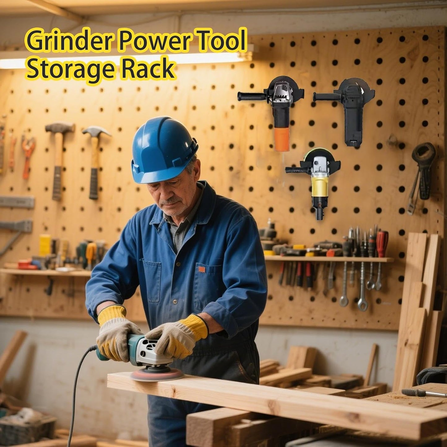 GENERIC Support Pour Outils électriques, Montage Mural, Support D'outils De Meuleuse, Résistant à L'usure, Très Résistant, Système De Rangement Pour Garage, Atelier, Abri De Jardin, établi 16 X 5 X 5 Cm