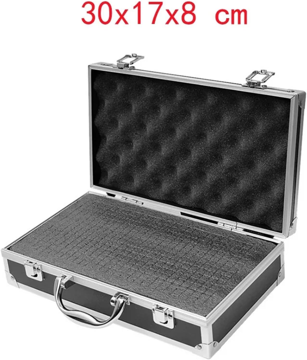  Valise Aluminium Boîte à Outils Portable En Aluminium, équipement De Sécurité, Boîte, Rangement For Instruments, Valise Résistante Aux Chocs Avec éponge(36x20x8cm)