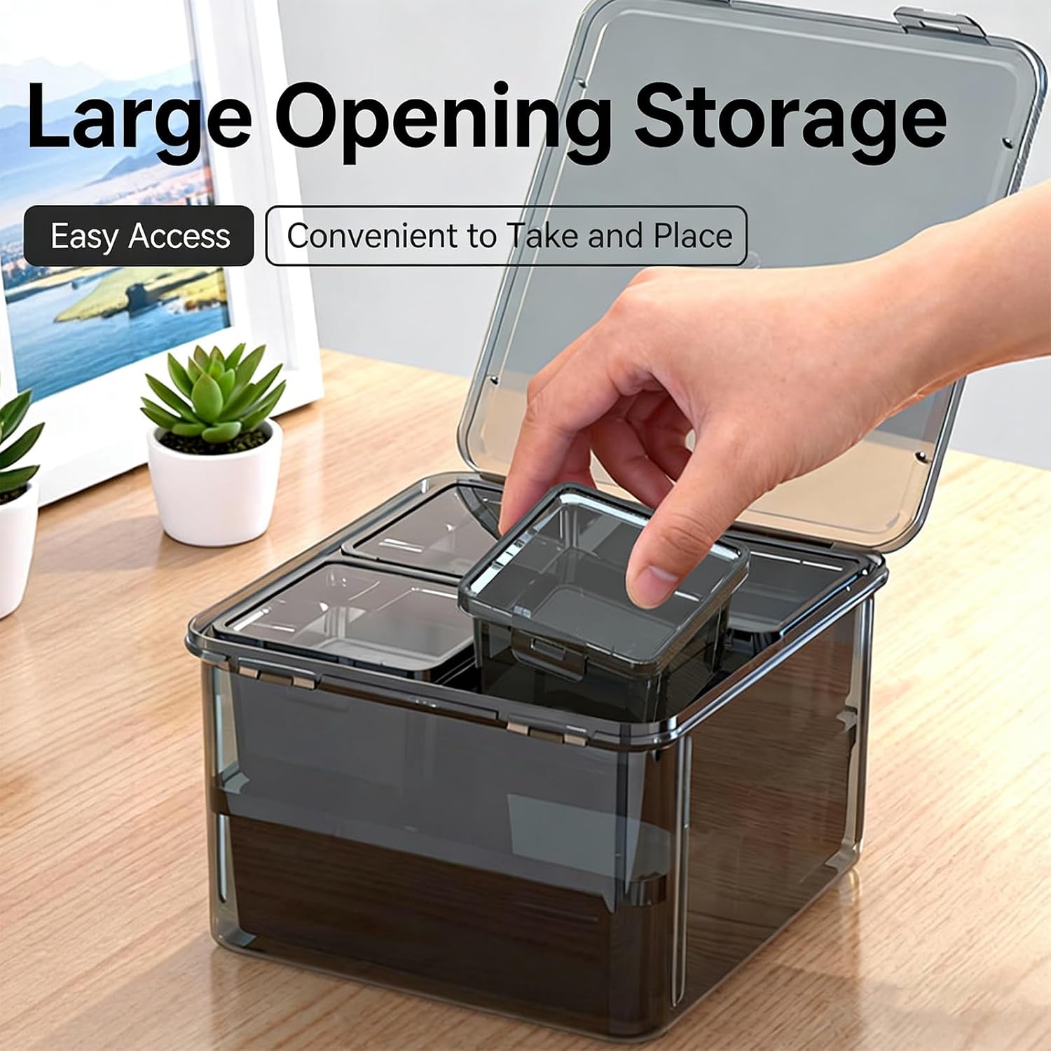  Boîte De Rangement Pour Outils De Résistance Avec Compartiments Améliorés, Idéale Pour Une Utilisation Industrielle Et Les Projets De Bricolage
