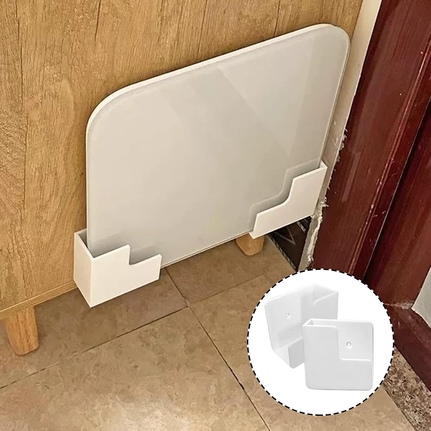 GENERIC Support Autocollant Pour Balance De Salle De Bain, Peu Encombrant, Sans Perçage, Support Pour Maison, Chambre, Armoire, Salon, Salle De Sport, Dortoir Et Cuisine, 10 Cm