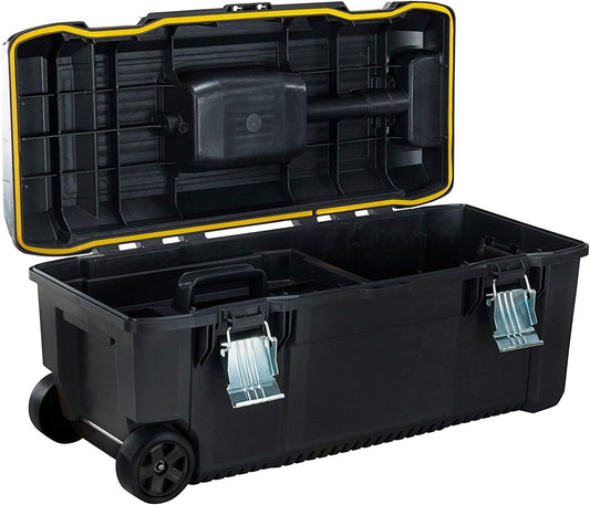  Stanley Fmst1-75761 Gamme Fatmax Boîte À Outils 28" Avec Roues/Poignée Télescopique - Structure Polypropylène - Haute Résistance - Porte-Outils Amovible Noir