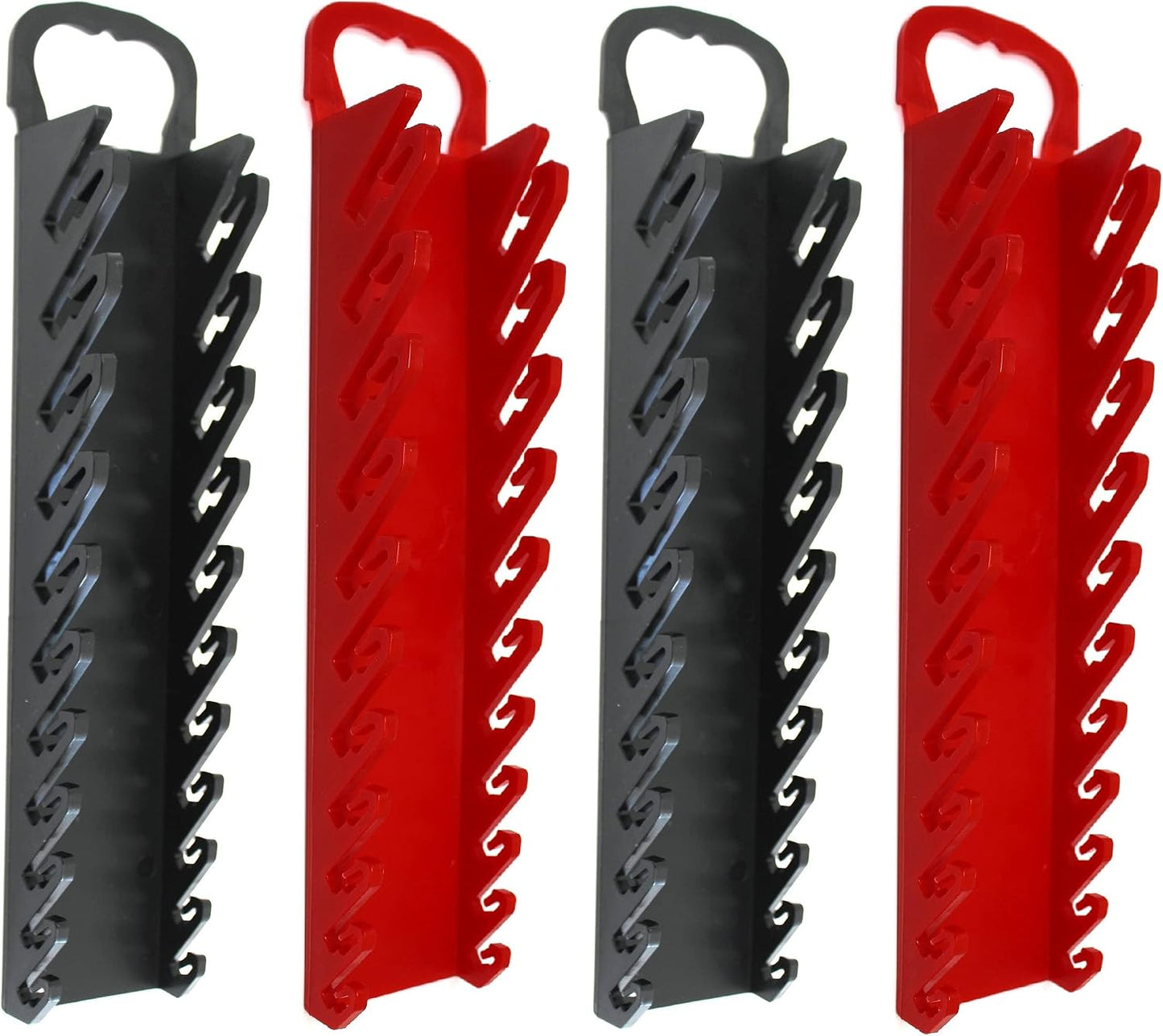  JSP Manufacturing Kit De Rangement Pour Clés à 11 Outils Pour Clés à Molette Ou à Ligne (kit De 4 Pièces, Noir Et Rouge)