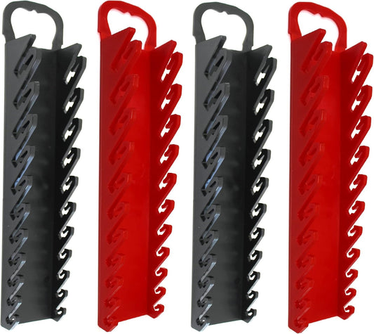  JSP Manufacturing Kit De Rangement Pour Clés à 11 Outils Pour Clés à Molette Ou à Ligne (kit De 4 Pièces, Noir Et Rouge)