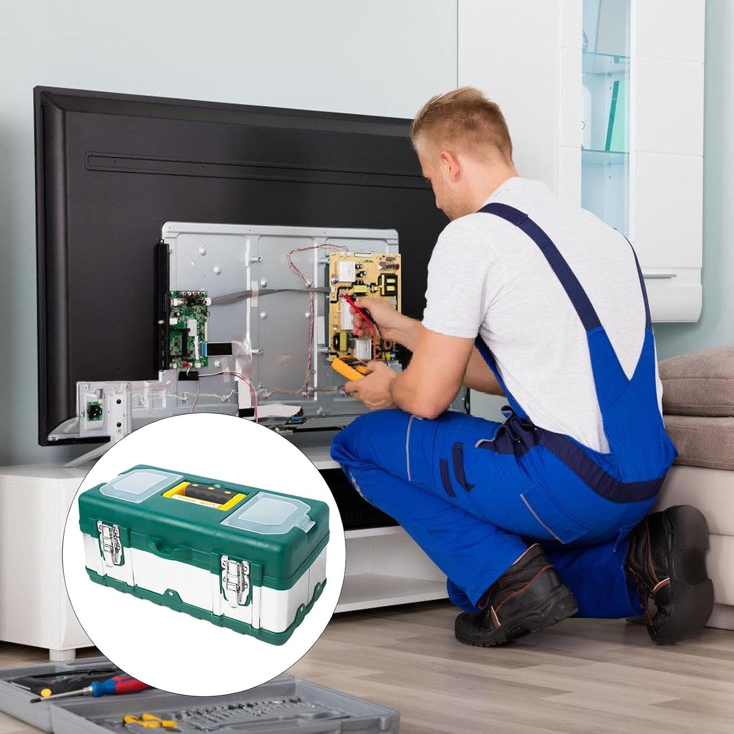  Ensemble Solide De Substances Composées Inoxydables Courbures Renforcées Pour Les Électriciens Boîte À Outils Renforcée Pour Le Travail En Extérieur