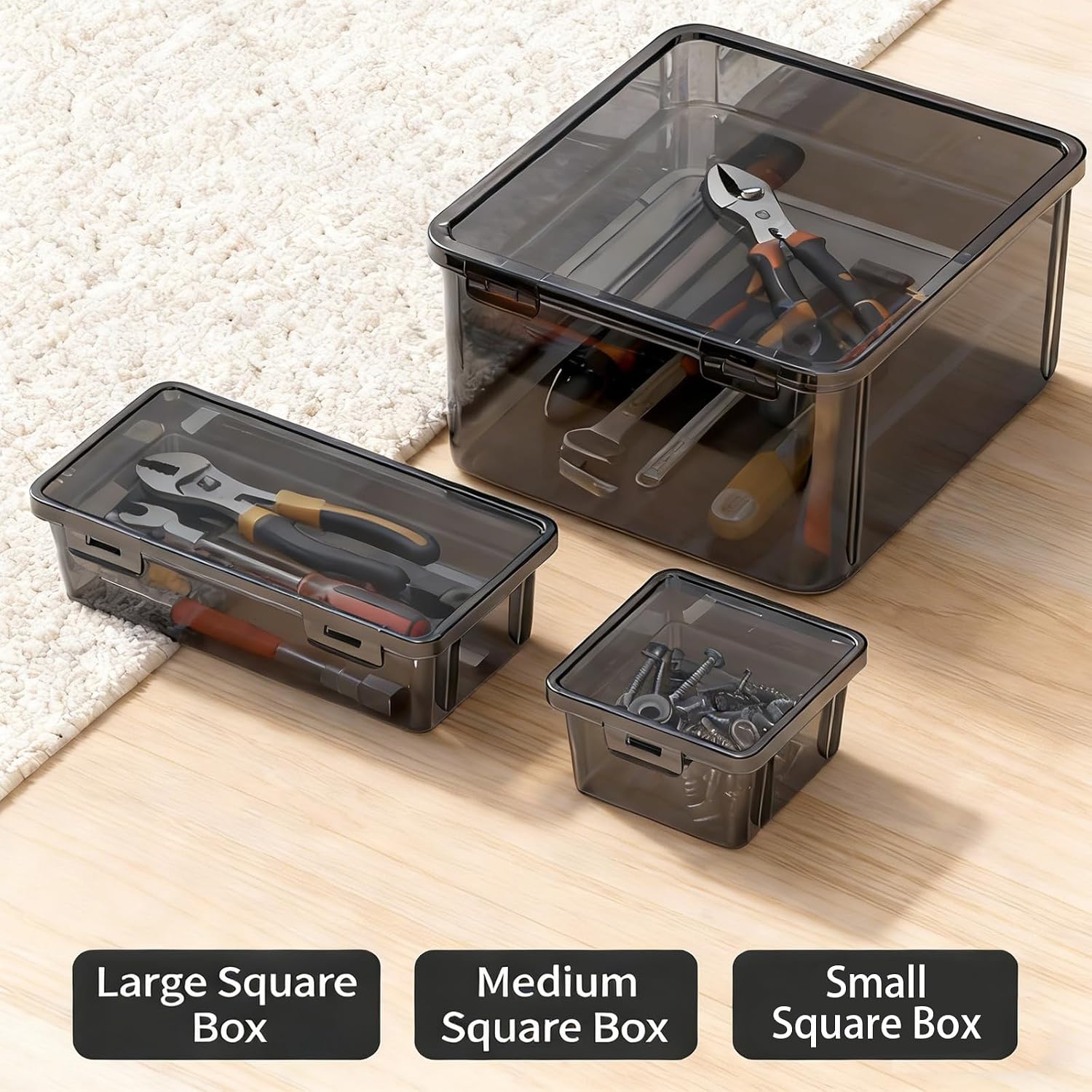 Boîte De Rangement Pour Outils De Résistance Avec Compartiments Améliorés, Idéale Pour Une Utilisation Industrielle Et Les Projets De Bricolage