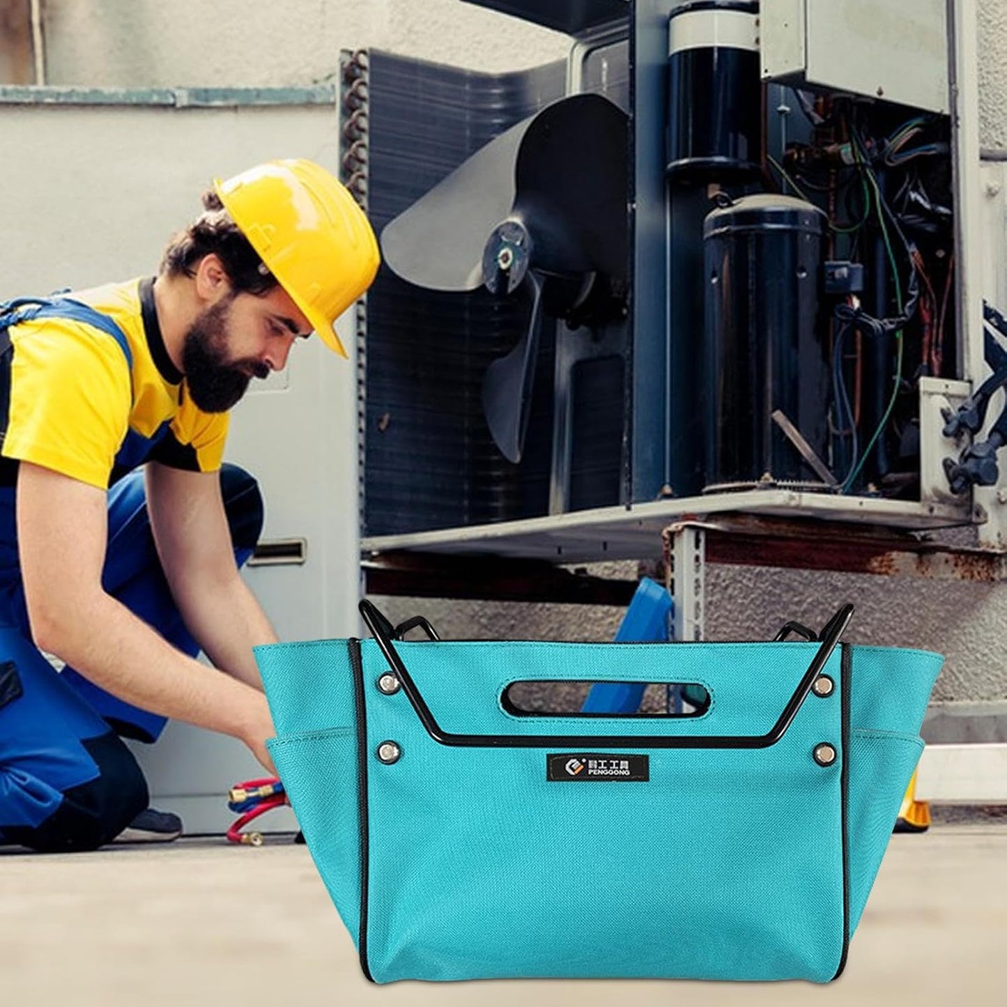  Porte-outils Caddy D'échelle,Sac De Rangement Quincaillerie - Organisateur D'Outils Échelle Extensible | Pour Peintres Propriétaires Électriciens Techniciens Couvreurs Jardiniers Atelier Garage Entrep