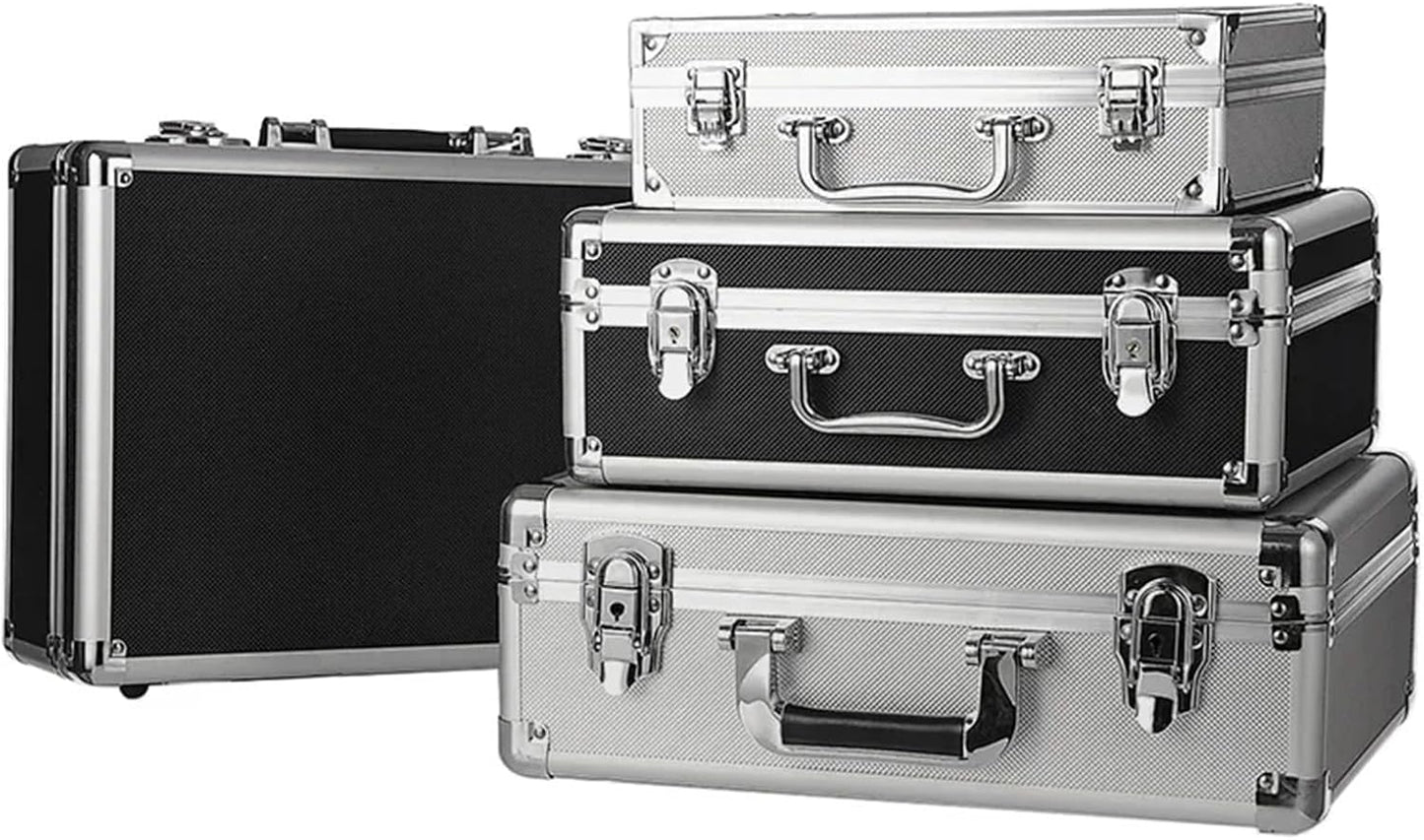  Valise Aluminium Boîte à Outils Portable En Aluminium, équipement De Sécurité, Boîte, Rangement For Instruments, Valise Résistante Aux Chocs Avec éponge(36x20x8cm)