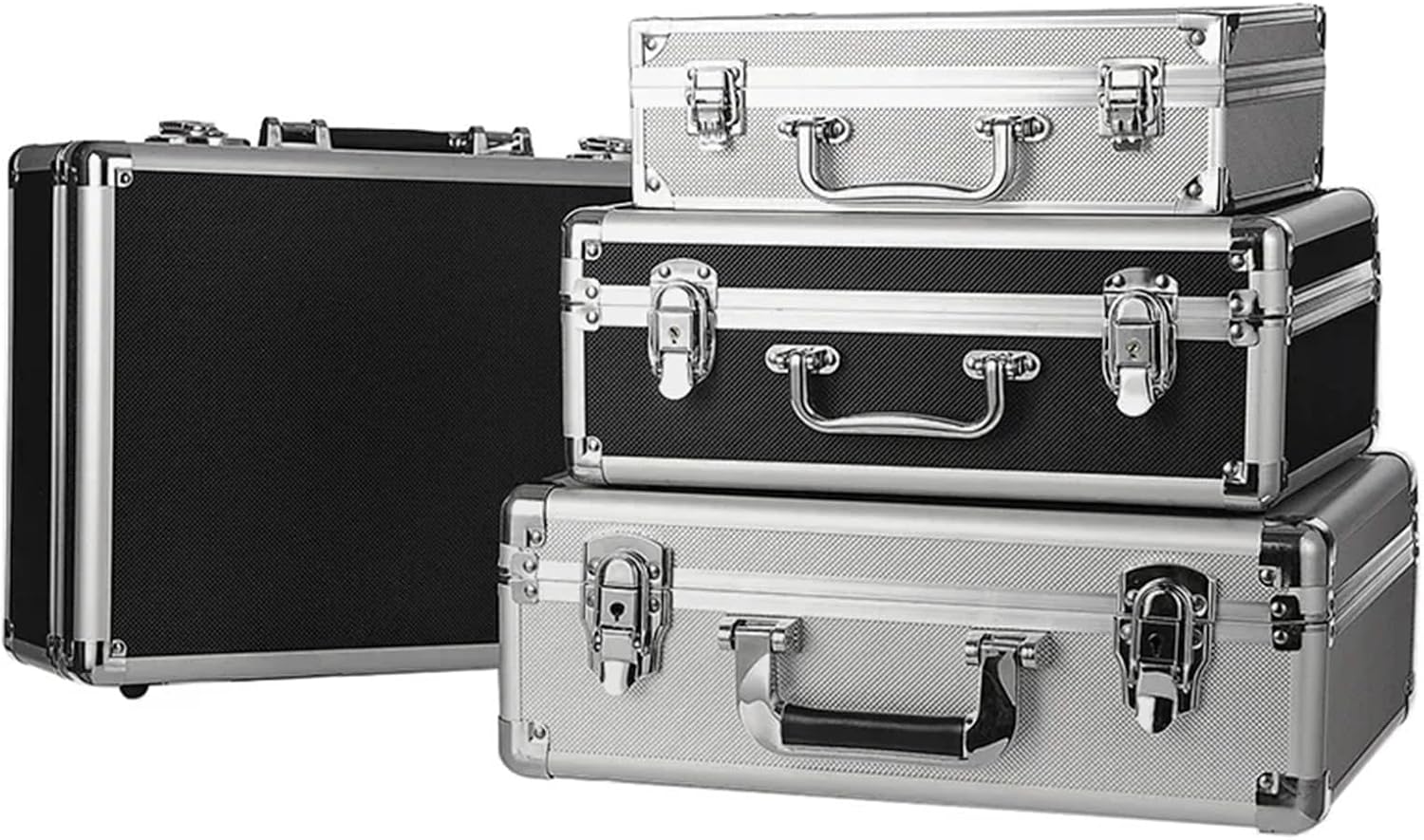  Valise Aluminium Boîte à Outils Portable En Aluminium, équipement De Sécurité, Boîte, Rangement For Instruments, Valise Résistante Aux Chocs Avec éponge(36x20x8cm)