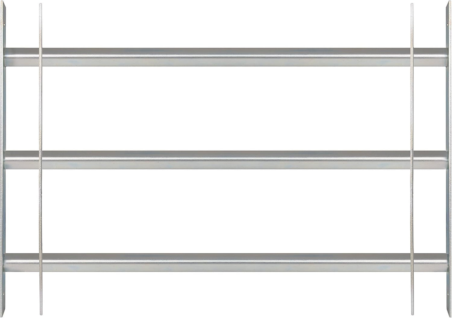  Alberts 563684 Secorino Basic Style Window Grille | Sliding For External Windows | Burglar Protection Grille | Galvanised In Blue | 300 X 700-1050 Mm