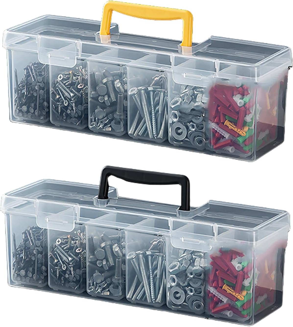  Boîte De Rangement à Outils Multifonction Avec Compartiment Amovible, étui Compact Et Portable Pour La Maison, Le Garage, La Voiture, La Maison