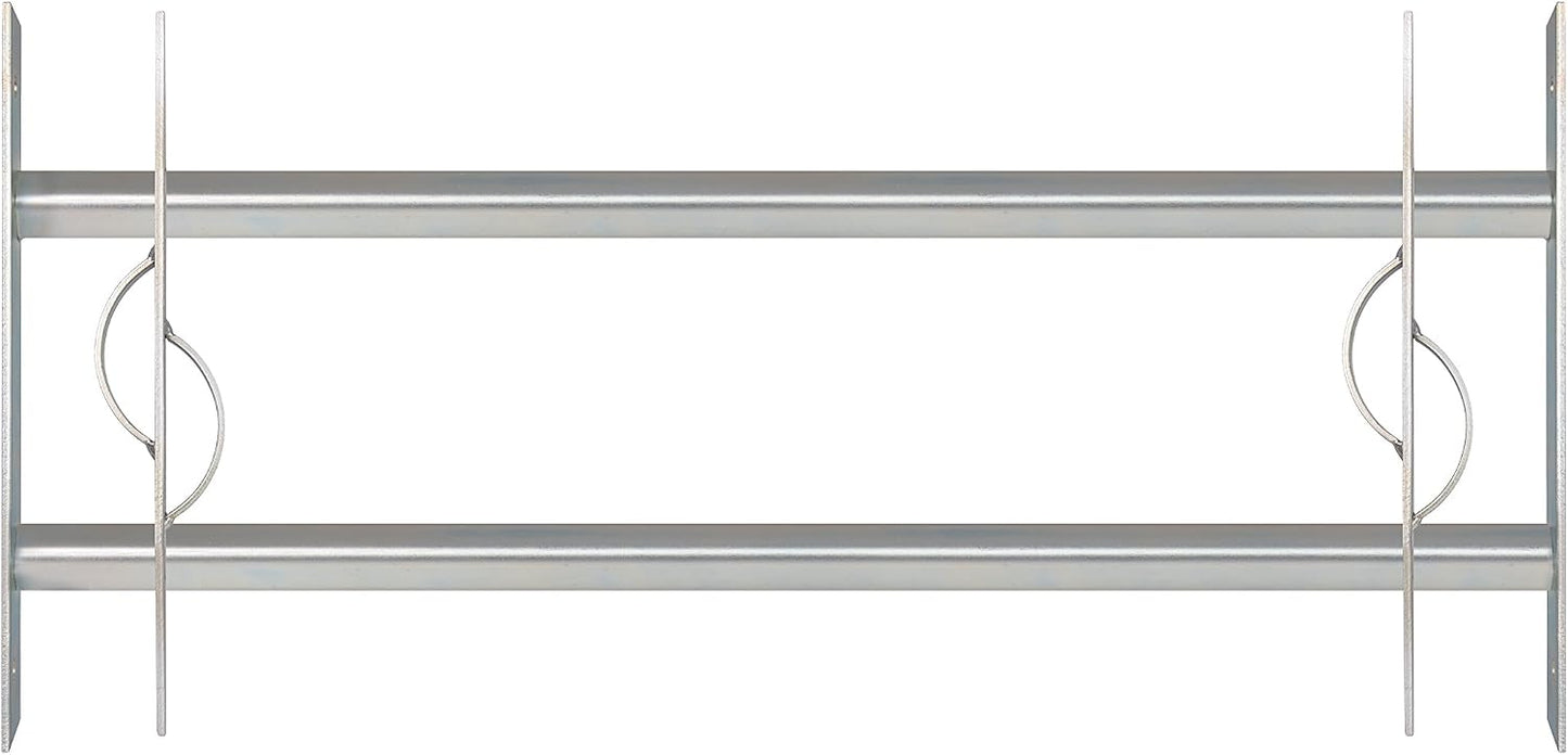  Alberts 563646 Secorino Style Window Grille | Sliding For External Windows | Burglar Protection Grille | Galvanised In Blue | 600 X 500-650 Mm