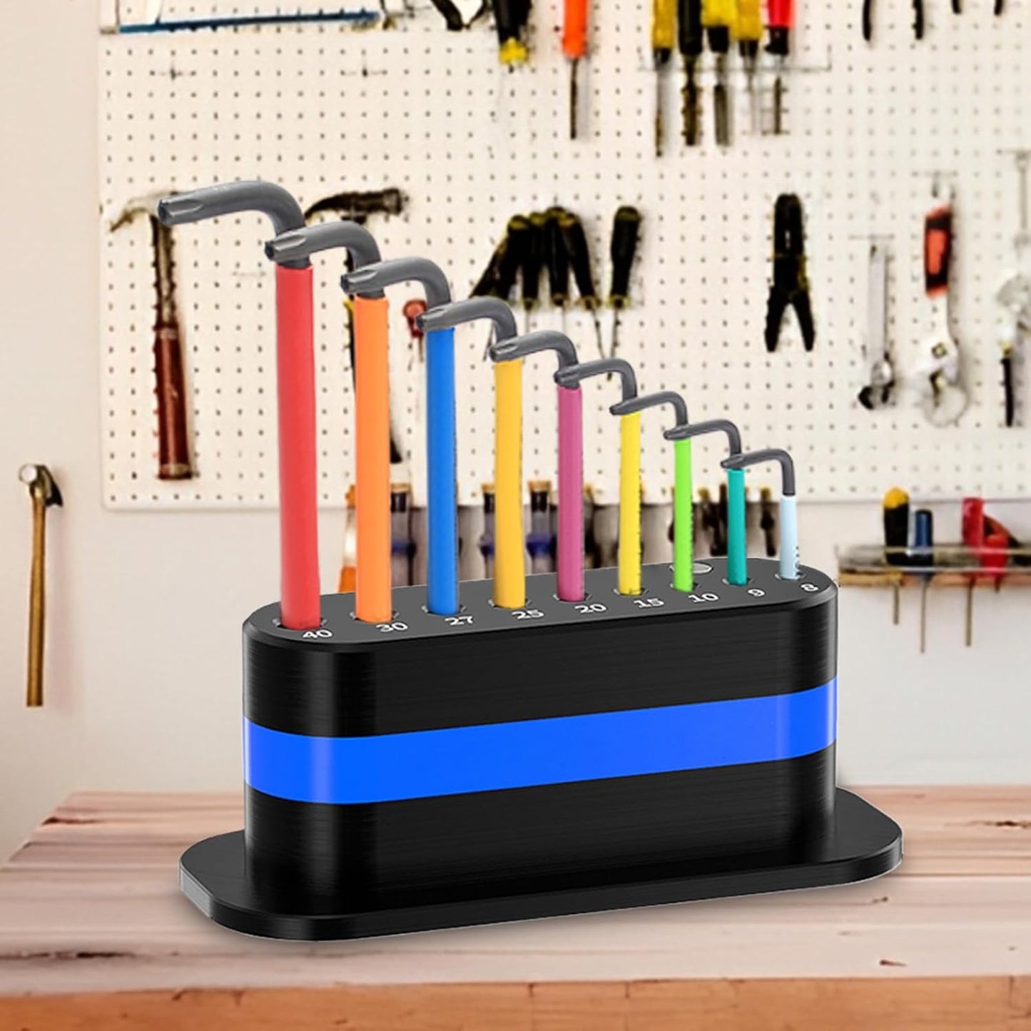  Porte-Clés Allen | Support Pour Clés En L,Porte-Clés à Libération Rapide Antidérapant Pour Garage Atelier Chariot à Outils Bureau