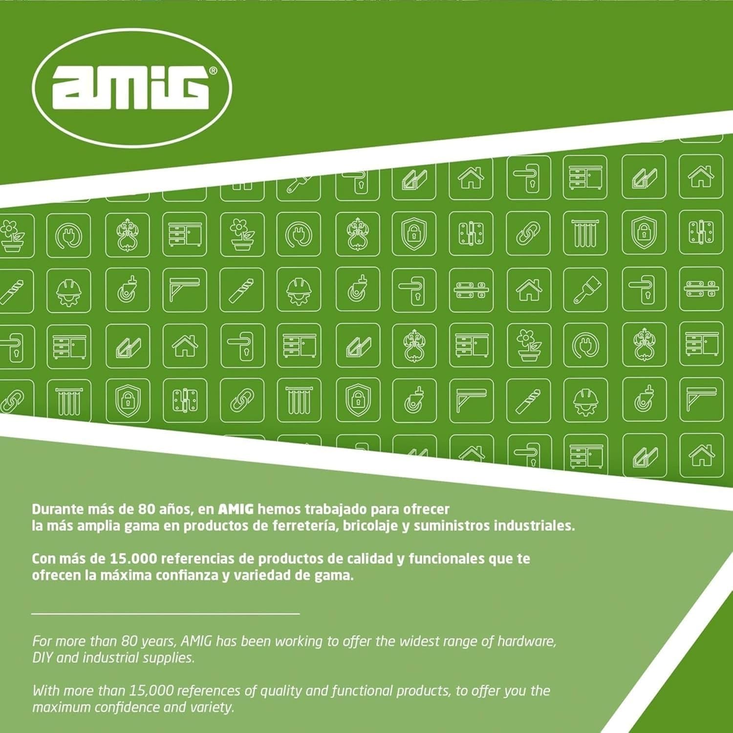  Amig - Roulement Fenêtre Coulissante | Lot De 2 Unités | Taille 79 X 21 Mm | Boîtier Métallique Réglable | Roulement à Aiguilles | Conçu Pour Les Fenêtres Coulissantes | Zamak Zincé