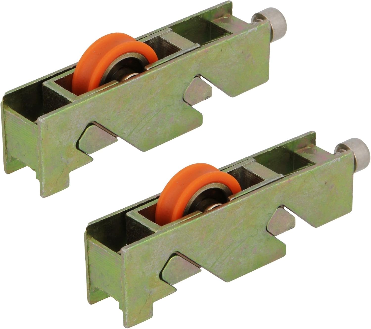  Amig - Roulement Fenêtre Coulissante | Lot De 2 Unités | Taille 79 X 21 Mm | Boîtier Métallique Réglable | Roulement à Aiguilles | Conçu Pour Les Fenêtres Coulissantes | Zamak Zincé