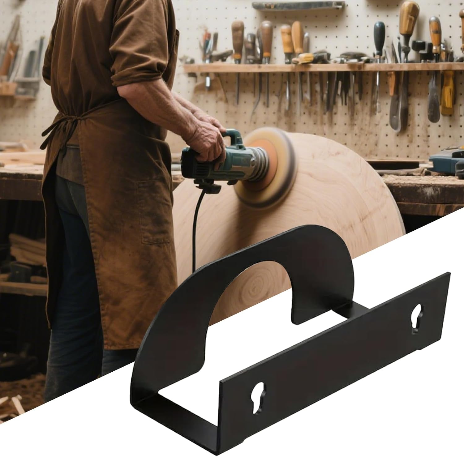  Étagère De Rangement Pour Outils, étagère électrique, Support Mural De Garage, Cadre Résistant à L'usure, Design De Fente Pour Meuleuse, Polisseuse, Station De Ponçage, 16,8 X 4,96 X 5,96 Cm