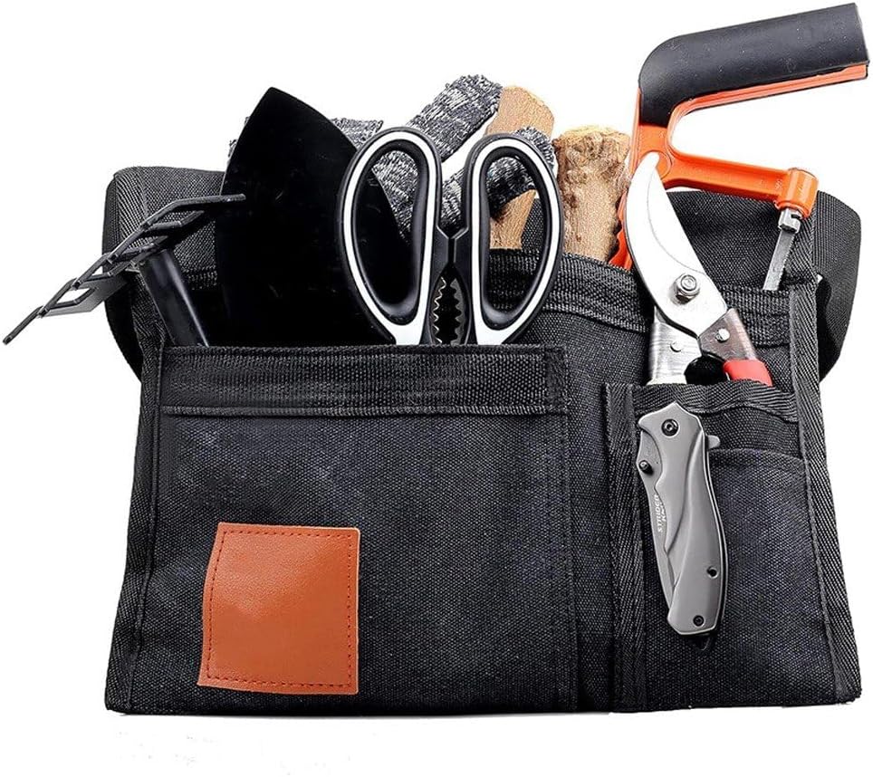  Ceinture Porte-Outils De Jardin, Pochette À Outils De Jardin, Pochette À Outils Légère Avec Poches, À Outils Utilitaire En Toile Avec Ceinture Ajustable